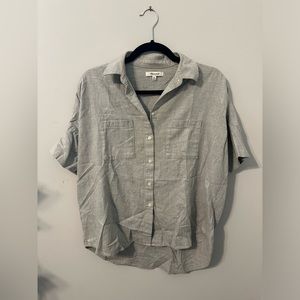 Madewell short sleeve flannel button-up